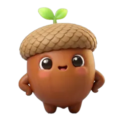 Sprig, a little acorn with a sprout on its cap
